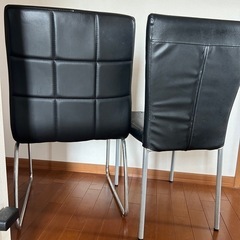 ダイニングチェアー　２脚　黒　無料の画像