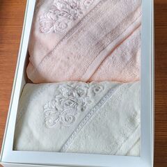 タオルセット（ピンクと白）　