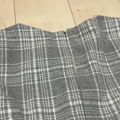 グレーチェック柄ワンピース Mサイズの画像