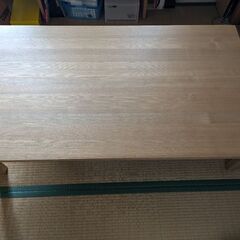 美品　無印良品　タモ材　木製ローテーブル