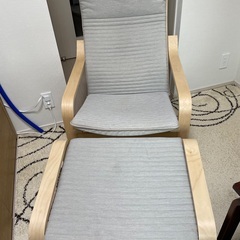 IKEA パーソナルチェア　ポエング　オットマン付き