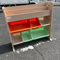 592 アイリスオーヤマ絵本棚 絵本ラック ※傷、汚れあり　