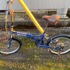 折りたたみ自転車　ブルー