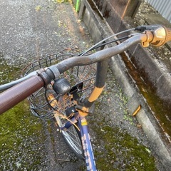 折りたたみ自転車　ブルーの画像