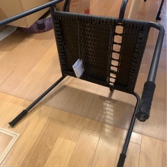 LÄCKÖ レッコ IKEA　チェア2脚 アームレスト付き 屋外用, ダークグレーの画像