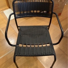 LÄCKÖ レッコ IKEA　チェア2脚 アームレスト付き 屋外用, ダークグレーの画像