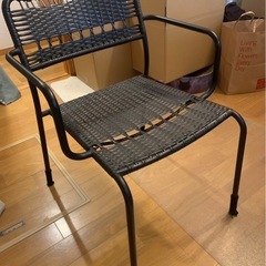 LÄCKÖ レッコ IKEA　チェア2脚 アームレスト付き 屋外用, ダークグレーの画像