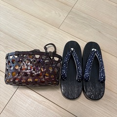 浴衣の下駄　かごバック