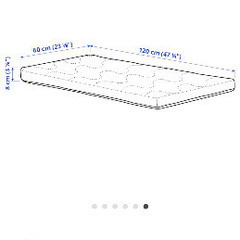 安い✨値段交渉可✨(新品・未使用) IKEA SKÖNAST ショーナスト フォームマットレス ベビーベッド用, 60x120x8 cmの画像