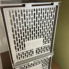 e-RACK 積み重ね 収納 コンテナ ブラウン 3段の画像