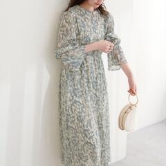 natural couture 前後2WAY 総プリーツワンピースの画像