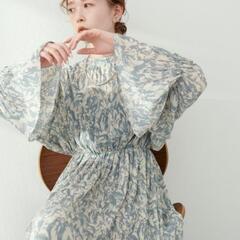 natural couture 前後2WAY 総プリーツワンピースの画像