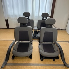 スバル／サンバー/KV3.KV4 フロント回転シート リアシートのセットの画像