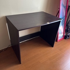 ダークブラウン　デスク　机　