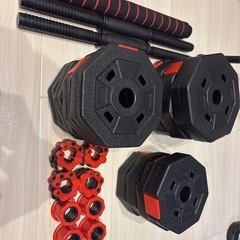 【受け渡し者決定】バーベルにもなる ダンベル 10kg ２個セッ...