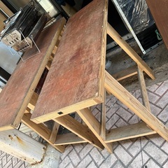 屋外用自作ハイテーブルの画像