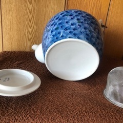 １０人分のお茶作れます　有田焼８号土瓶特大急須だと思います、茶漉し網付き‼︎の画像