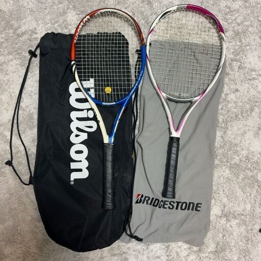 テニスラケット 2本 Wilson BRIDGESTONE テニスラケット 2つセット【Wilson／BRIDGESTONE】 ※袋付き