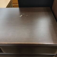 ★ジモティ割あり★  タンス ブラウン H105×W104×D56 クリーニング済み KJ9403の画像