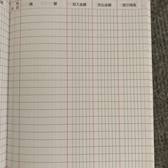 金銭出納帳の画像