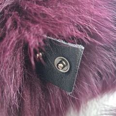 カフス　ボルドー　両手セット　フォックスファーの画像