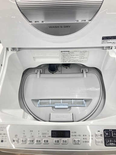 【トレファク高槻店】安心の6ヶ月間保証！取りに来られる方限定！SHARP（シャープ）の全自動洗濯機のご紹介です！