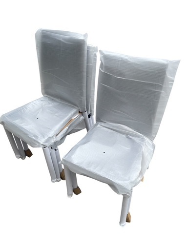 新品未使用品/ニトリ/スタックチェア×5脚/ブラック