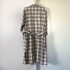 【美品】トゥモローランド エディション ロング ガウン コート オンブレチェックの画像