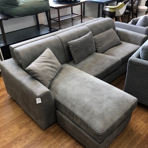 3人掛けソファー　グレー　スレ有り【取りに来れる方限定】