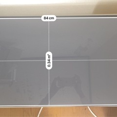 テレビ台　キャスター付き　ネイビー×ホワイトの画像