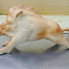 【恵庭】☆中古品☆猪 置物 干支 干支置物 陶器 オブジェ 幅2...
