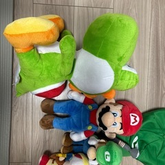 マリオ、ルイージ、よっしー、ピノキオ ぬいぐるみ詰め合わせの画像