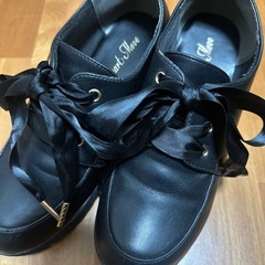 厚底　パンプス　黒　L 24〜24.5