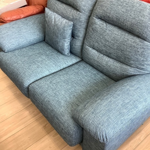 ニトリ2人掛けソファー(ファブリックブルー)