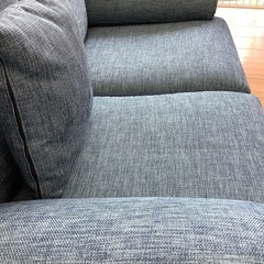 ニトリ2人掛けソファー(ファブリックブルー)