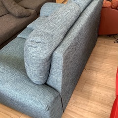 ニトリ2人掛けソファー(ファブリックブルー)