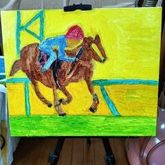 馬の絵画。の画像
