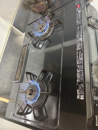 リンナイガステーブル KGM660C(B) 都市ガス用　２口コンロ