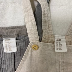 プチバトー　H&M リネン・コットンオーバーオールの画像