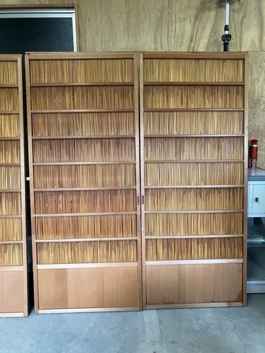 希少！美品！おしゃれな古民家に♪　簾戸　夏用　襖　障子　建具　(濃色)