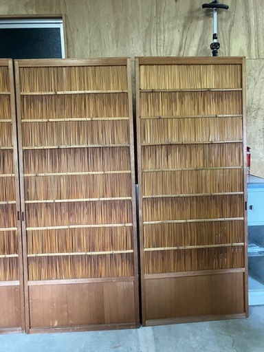希少！美品！おしゃれな古民家に♪　簾戸　夏用　襖　障子　建具　(濃色)