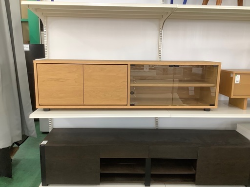 家具ならトレファク吉川店！！   無印良品　テレビボード　ガラス扉付　ナチュラル