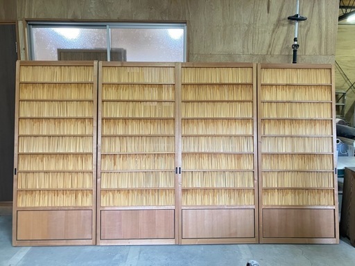 希少！美品！おしゃれな古民家に♪　簾戸　夏用　襖　障子　建具　(薄色)