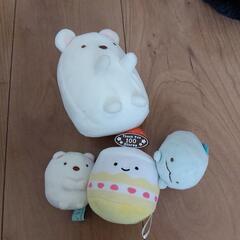 6点セット　ぬいぐるみ すみっコぐらし ねこ しろくま くまの手の手袋の画像