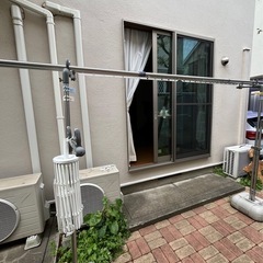 【取引中】セキスイ　ステンレス ブロー台付き物干し台の画像