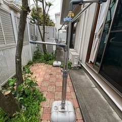 【取引中】セキスイ　ステンレス ブロー台付き物干し台の画像