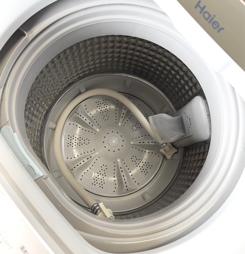 札幌市内配送可 【6ヵ月保証付き】 22年製 Haier ハイアール 5.5kg 全自動洗濯機 JW-C55D シャンパンゴールド