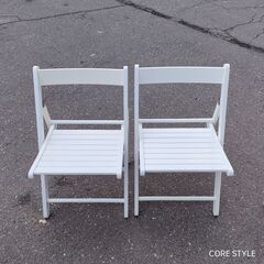 ほぼ新品　折りたたみ　テーブル＆チェア2脚セット　オープンテラス　アウトドアの画像