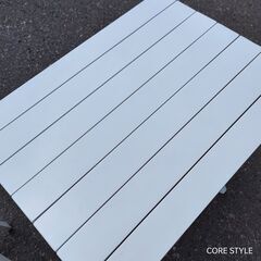 ほぼ新品　折りたたみ　テーブル＆チェア2脚セット　オープンテラス　アウトドアの画像