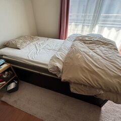 日本製 畳ベッド 大容量収納付 セミダブルの画像